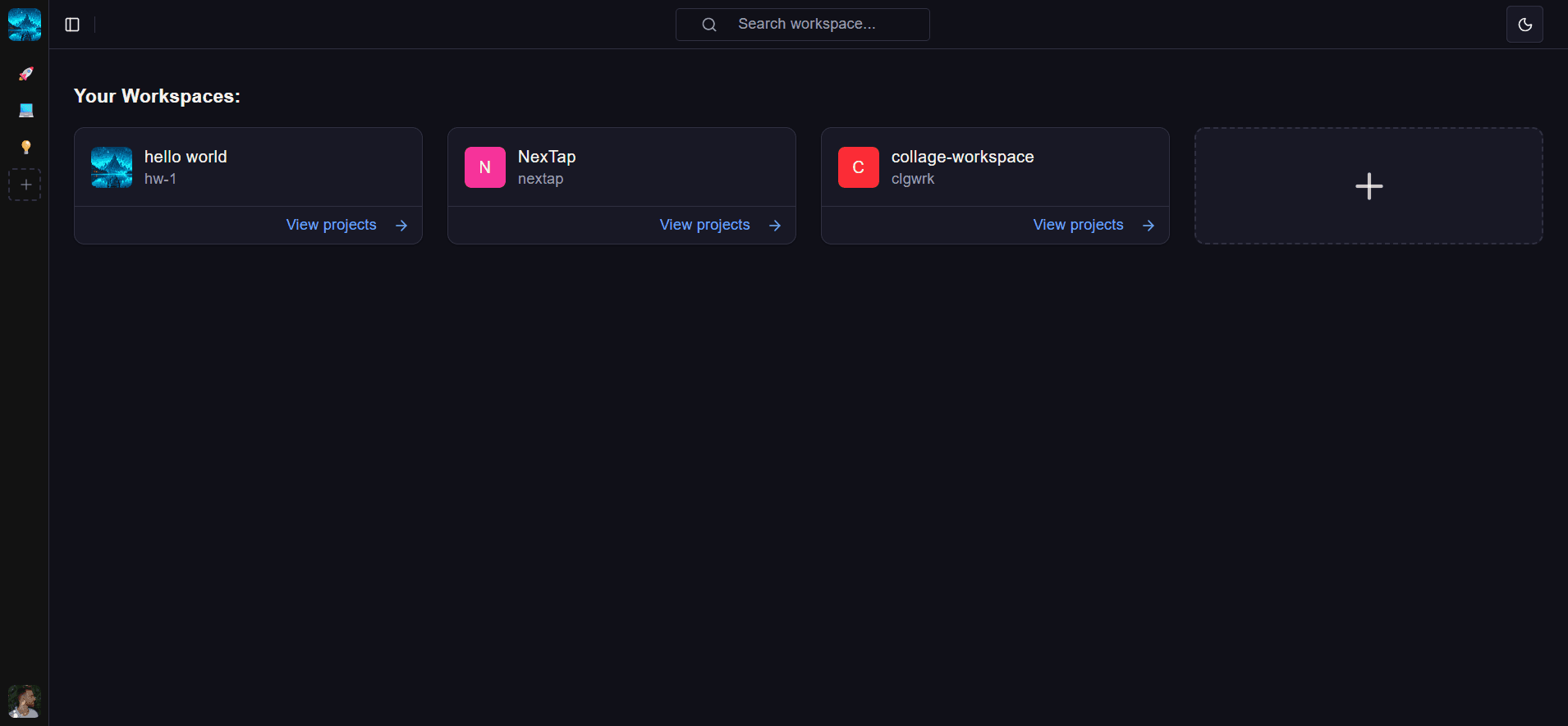 NexTap project-dark screen